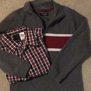 Boys size 6 shirt and sweater